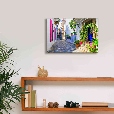 Image of 'Moroccan Alley ' by Epic Portfolio, Giclee Canvas Wall Art,18x12