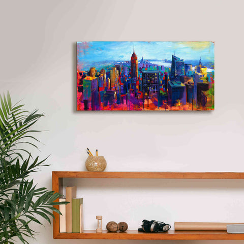 'New York Color' by Epic Portfolio, Giclee Canvas Wall Art,24x12
