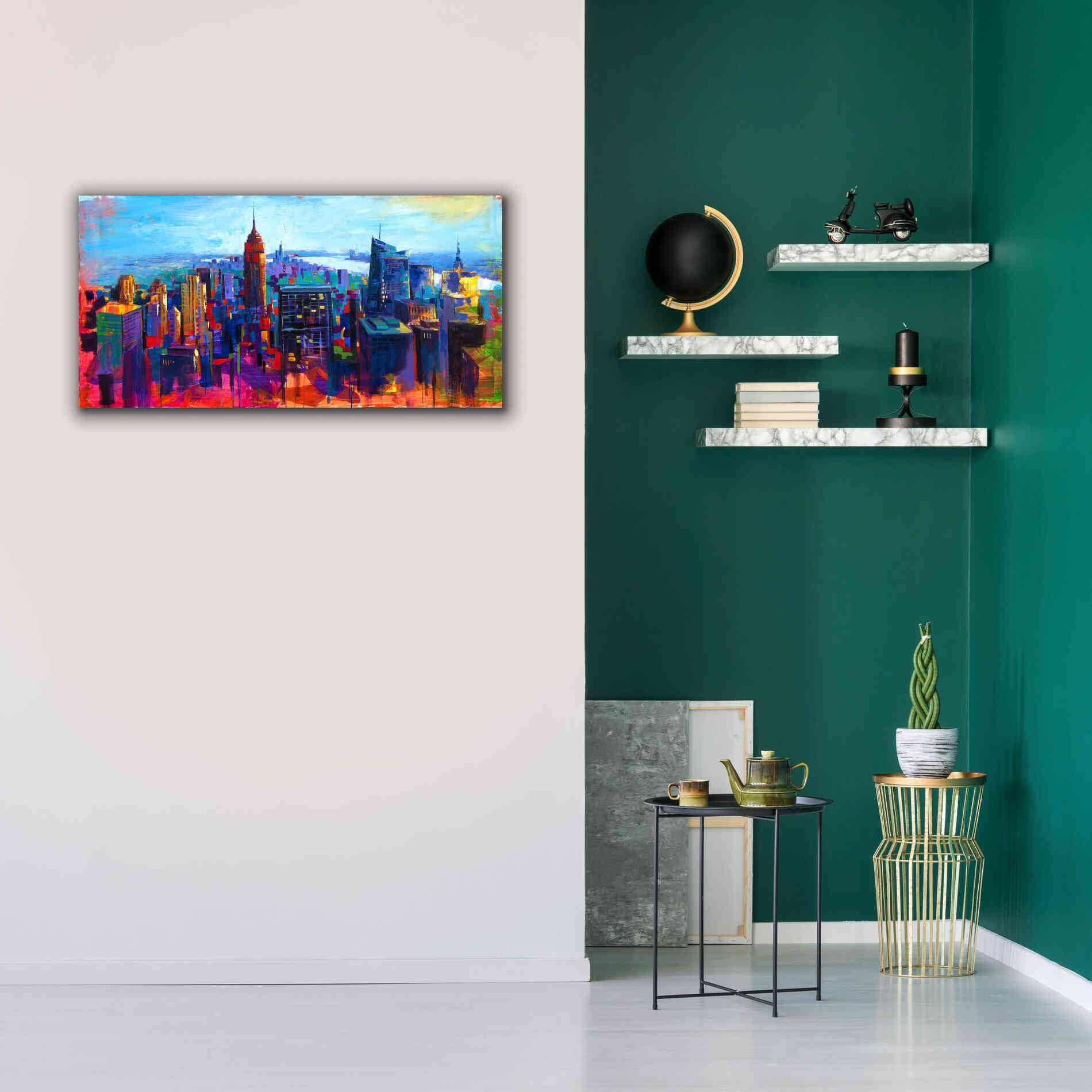'New York Color' by Epic Portfolio, Giclee Canvas Wall Art,40x20