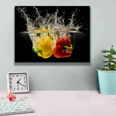 Image of 'Pepper Splash' by Epic Portfolio, Giclee Canvas Wall Art,16x12