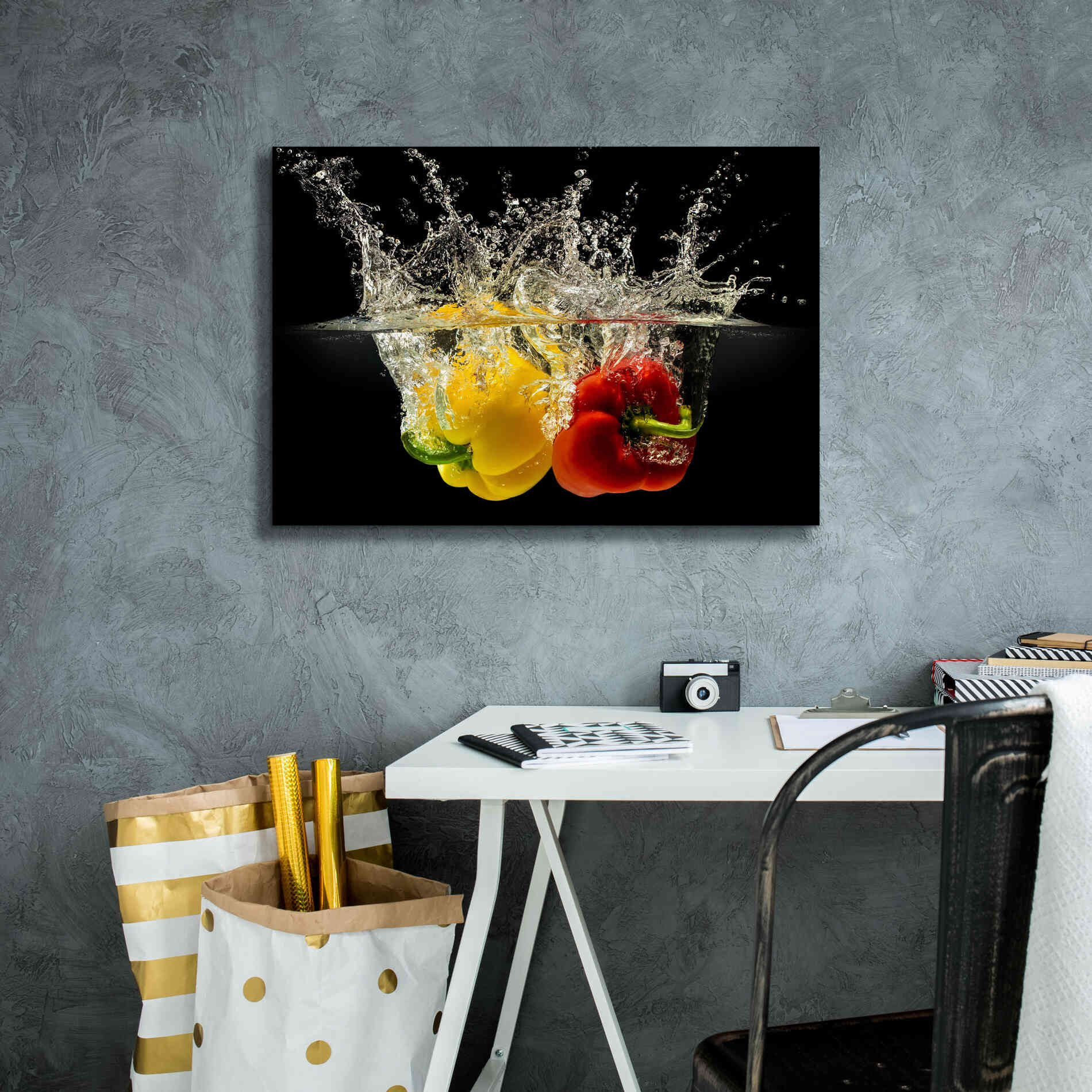 'Pepper Splash' by Epic Portfolio, Giclee Canvas Wall Art,26x18