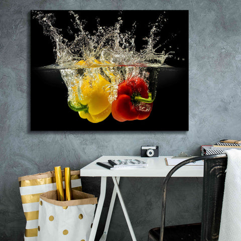 Image of 'Pepper Splash' by Epic Portfolio, Giclee Canvas Wall Art,34x26