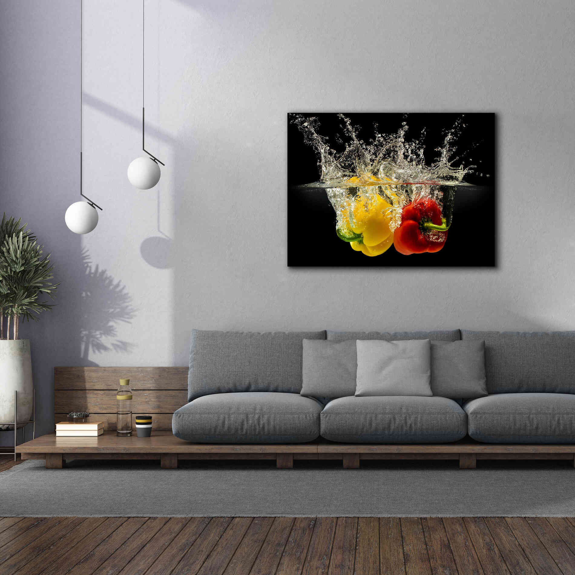 'Pepper Splash' by Epic Portfolio, Giclee Canvas Wall Art,54x40