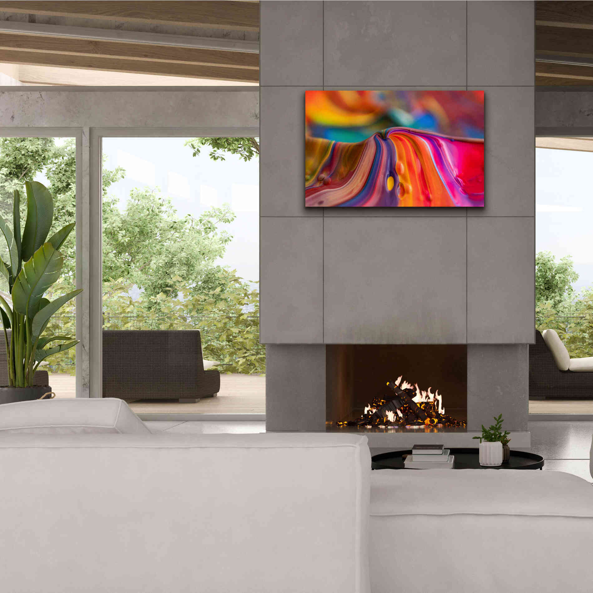 'Rainbow Lava' by Epic Portfolio, Giclee Canvas Wall Art,40x26