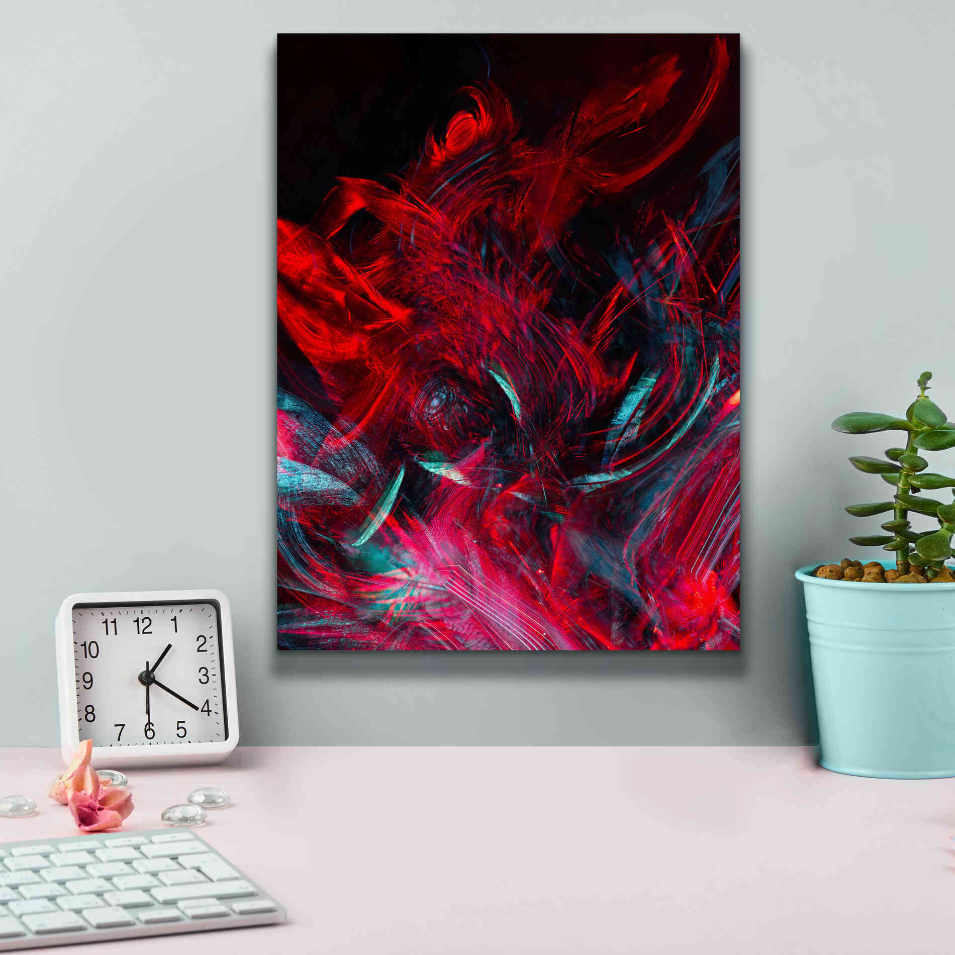 'Red Inferno' by Epic Portfolio, Giclee Canvas Wall Art,12x16