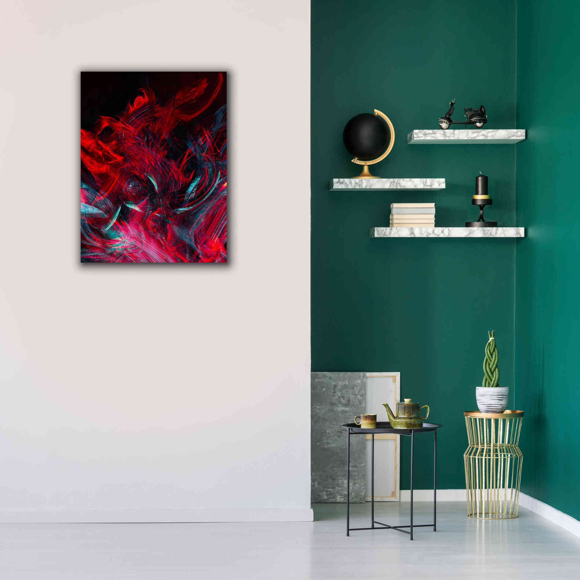 'Red Inferno' by Epic Portfolio, Giclee Canvas Wall Art,26x34