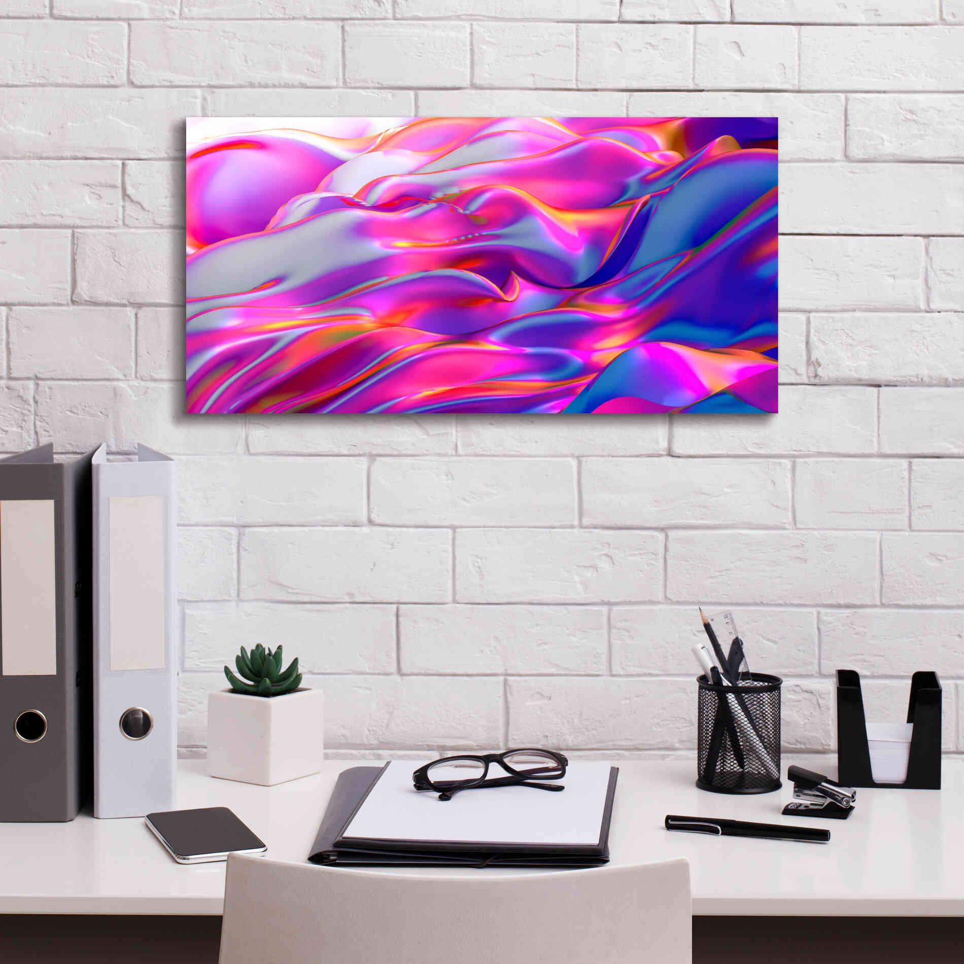 'Silk Dessert' by Epic Portfolio, Giclee Canvas Wall Art,24x12