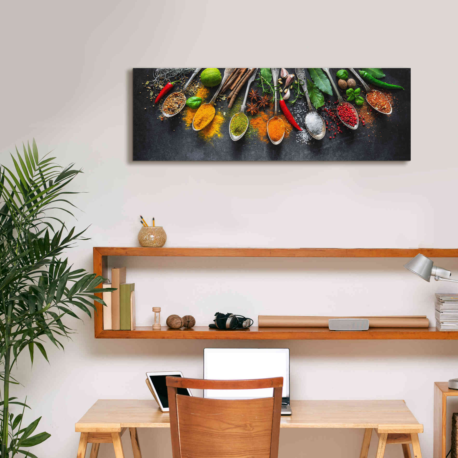 'Spicy World Ii' by Epic Portfolio, Giclee Canvas Wall Art,36x12