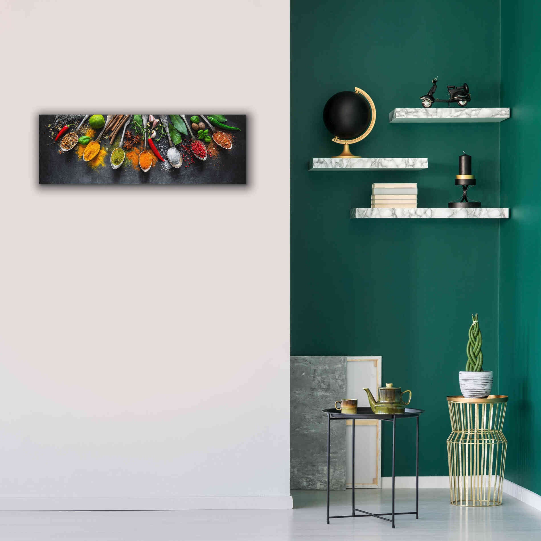 'Spicy World Ii' by Epic Portfolio, Giclee Canvas Wall Art,36x12