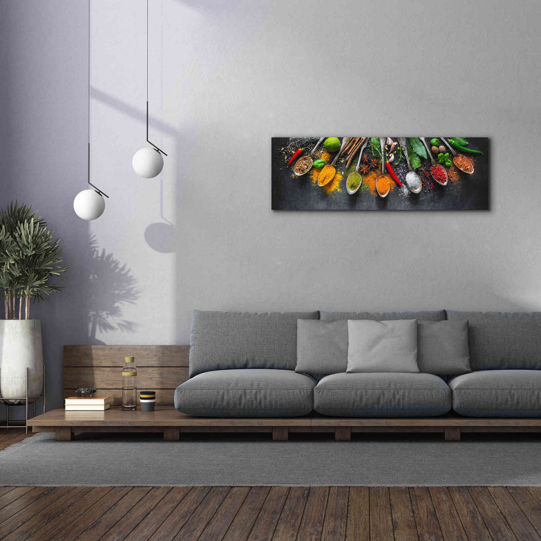 'Spicy World Ii' by Epic Portfolio, Giclee Canvas Wall Art,60x20