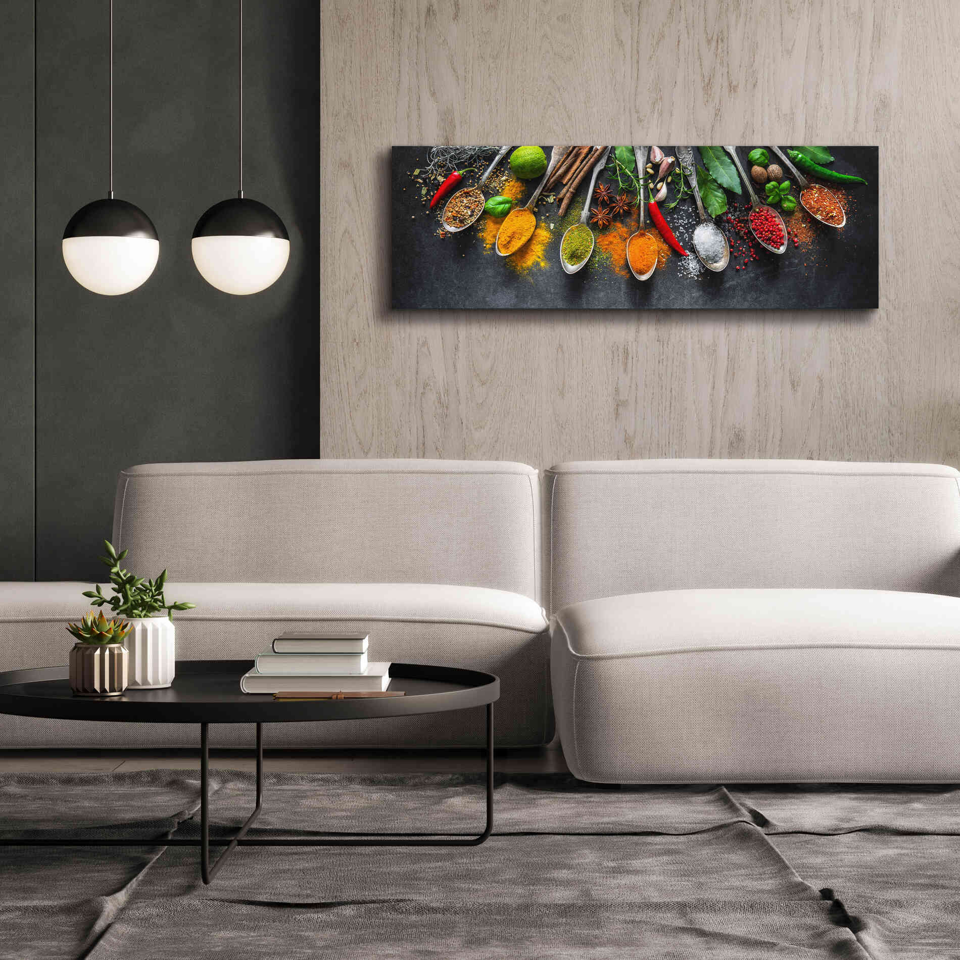 'Spicy World Ii' by Epic Portfolio, Giclee Canvas Wall Art,60x20