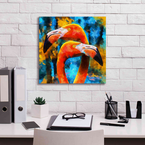 Image of 'The Lost Flamingos ' by Epic Portfolio, Giclee Canvas Wall Art,18x18