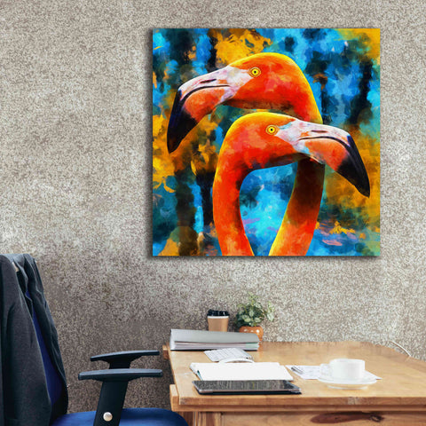 Image of 'The Lost Flamingos ' by Epic Portfolio, Giclee Canvas Wall Art,37x37
