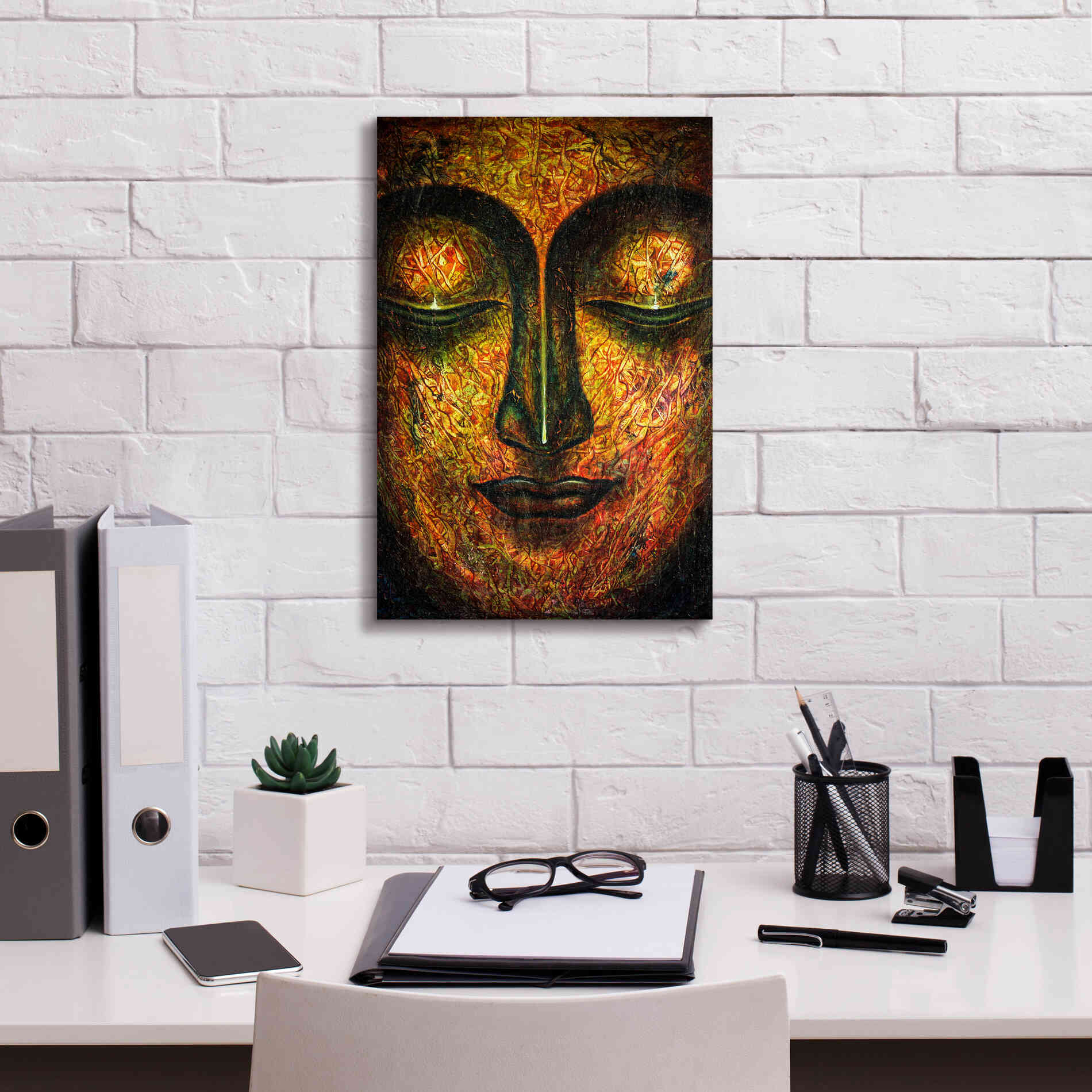 'Tranquil Budha' by Epic Portfolio, Giclee Canvas Wall Art,12x18