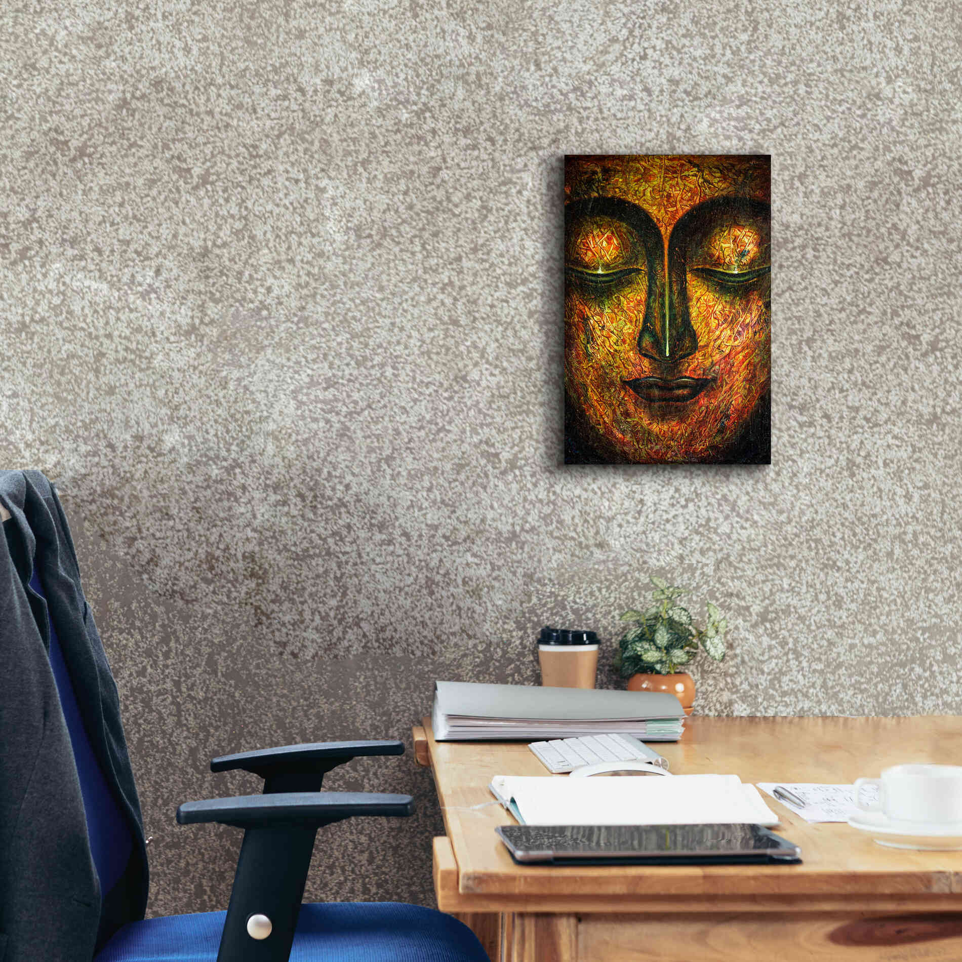 'Tranquil Budha' by Epic Portfolio, Giclee Canvas Wall Art,12x18