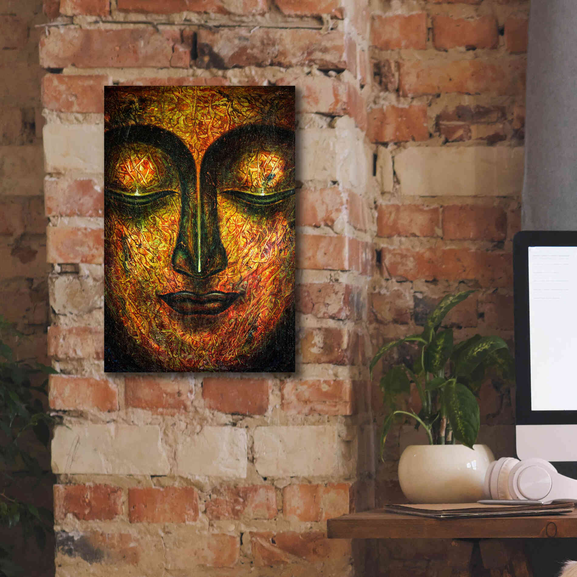'Tranquil Budha' by Epic Portfolio, Giclee Canvas Wall Art,12x18