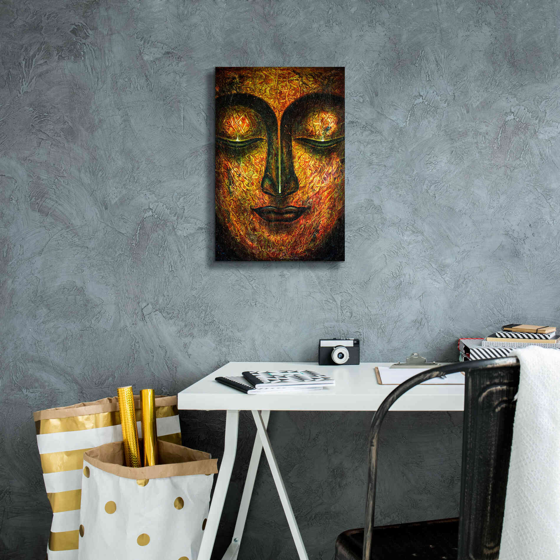 'Tranquil Budha' by Epic Portfolio, Giclee Canvas Wall Art,12x18