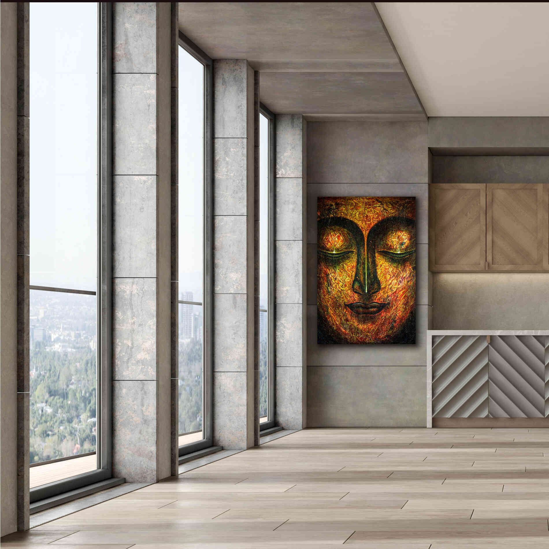 'Tranquil Budha' by Epic Portfolio, Giclee Canvas Wall Art,40x60