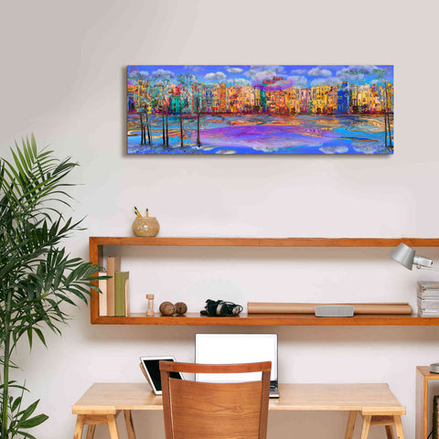 Image of 'Trippy Amsterdam' by Epic Portfolio, Giclee Canvas Wall Art,36x12