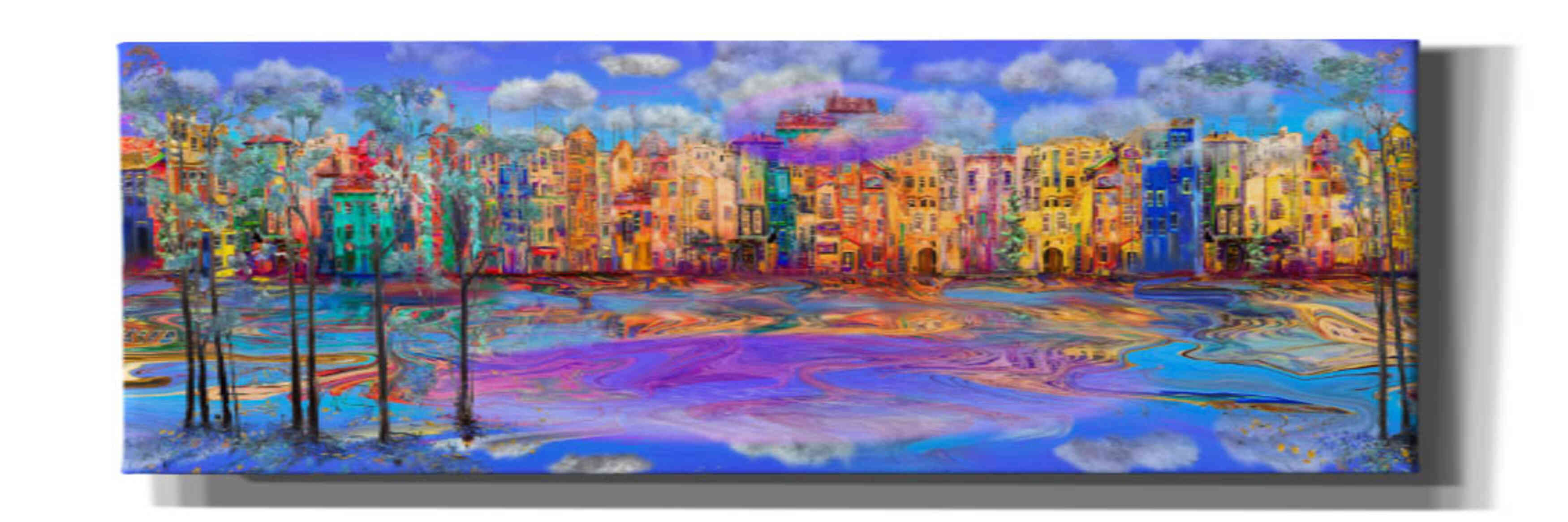 'Trippy Amsterdam' by Epic Portfolio, Giclee Canvas Wall Art