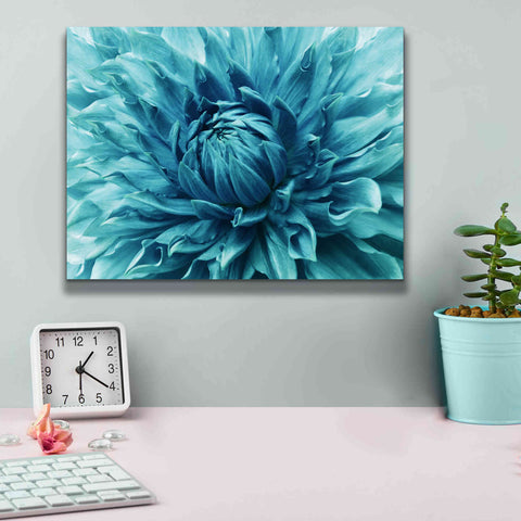Image of 'Turquoise Dahlia' by Epic Portfolio, Giclee Canvas Wall Art,16x12