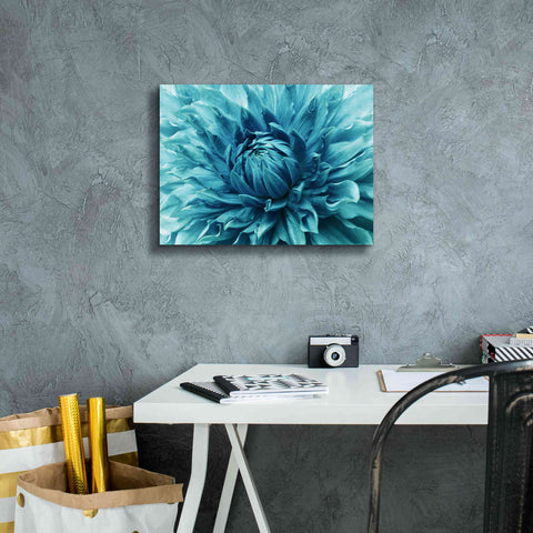 Image of 'Turquoise Dahlia' by Epic Portfolio, Giclee Canvas Wall Art,16x12