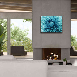 'Turquoise Dahlia' by Epic Portfolio, Giclee Canvas Wall Art,34x26