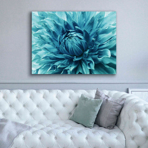 Image of 'Turquoise Dahlia' by Epic Portfolio, Giclee Canvas Wall Art,54x40