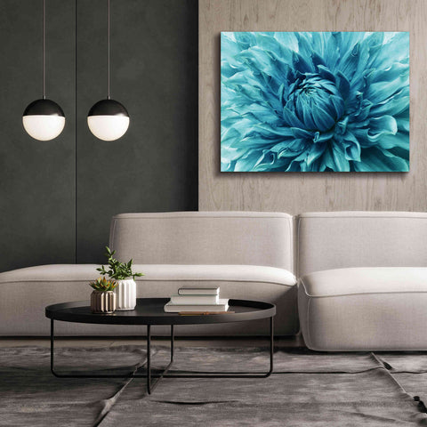 Image of 'Turquoise Dahlia' by Epic Portfolio, Giclee Canvas Wall Art,54x40