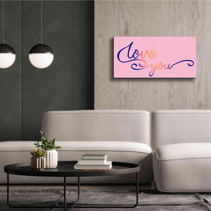 'Love You Sunrise' by Epic Portfolio, Giclee Canvas Wall Art,40x20