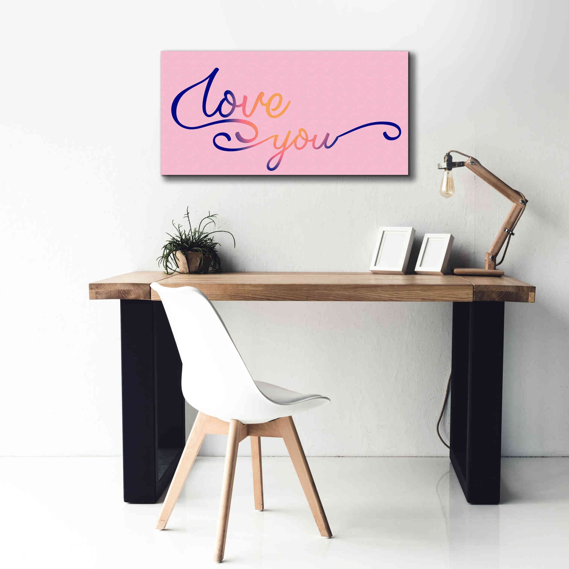 'Love You Sunrise' by Epic Portfolio, Giclee Canvas Wall Art,40x20