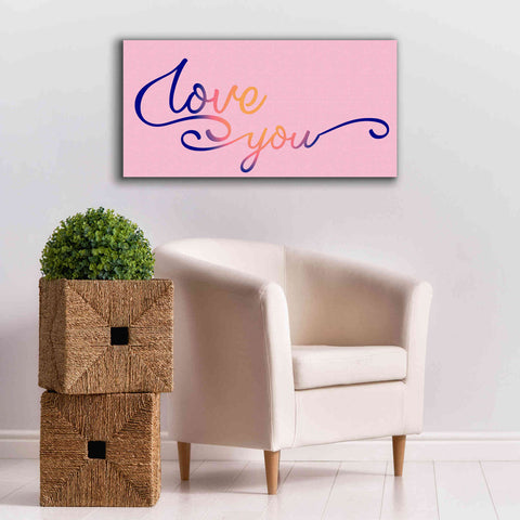 Image of 'Love You Sunrise' by Epic Portfolio, Giclee Canvas Wall Art,40x20