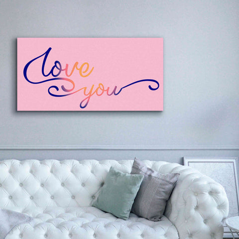 Image of 'Love You Sunrise' by Epic Portfolio, Giclee Canvas Wall Art,60x30