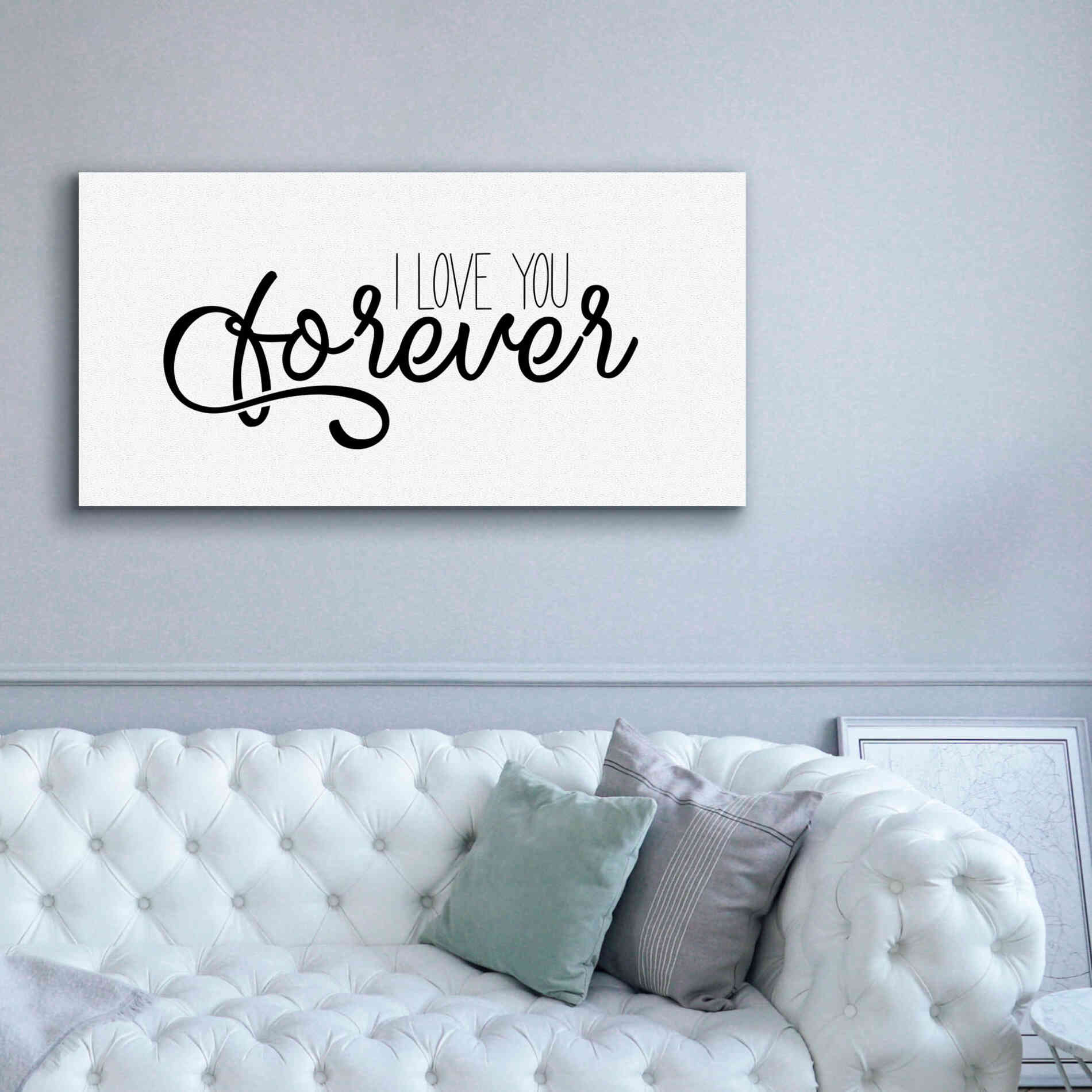'I Love You Forever' by Epic Portfolio, Giclee Canvas Wall Art,60x30