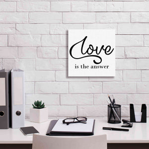 'Love Is The Answer' by Epic Portfolio, Giclee Canvas Wall Art,12x12
