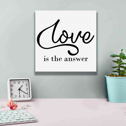 Image of 'Love Is The Answer' by Epic Portfolio, Giclee Canvas Wall Art,12x12