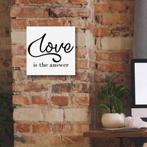 'Love Is The Answer' by Epic Portfolio, Giclee Canvas Wall Art,12x12