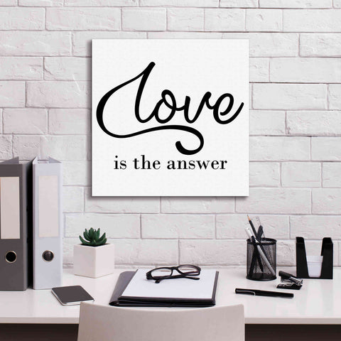 Image of 'Love Is The Answer' by Epic Portfolio, Giclee Canvas Wall Art,18x18