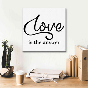 'Love Is The Answer' by Epic Portfolio, Giclee Canvas Wall Art,18x18