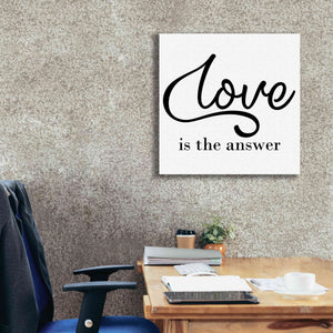 'Love Is The Answer' by Epic Portfolio, Giclee Canvas Wall Art,26x26