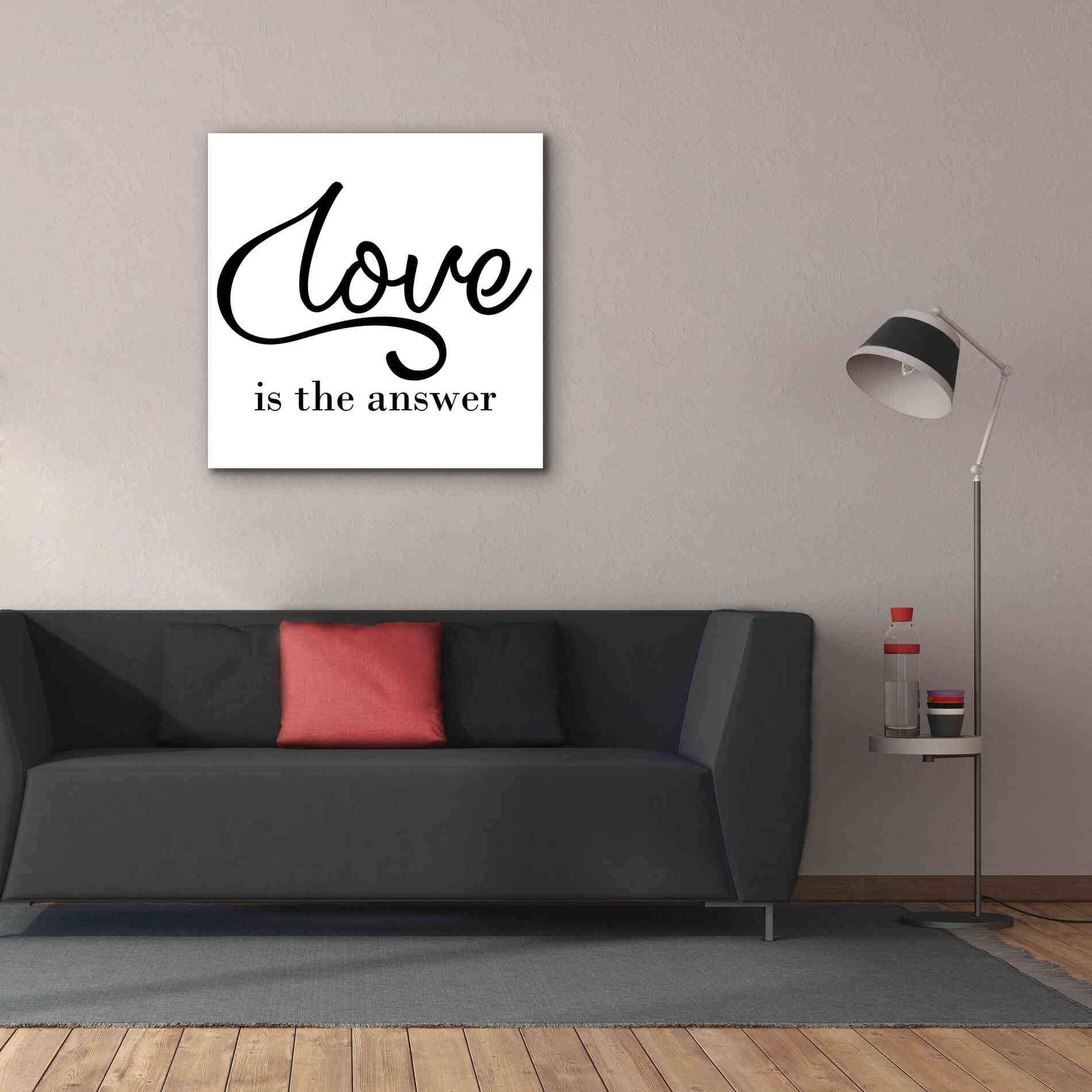 'Love Is The Answer' by Epic Portfolio, Giclee Canvas Wall Art,37x37