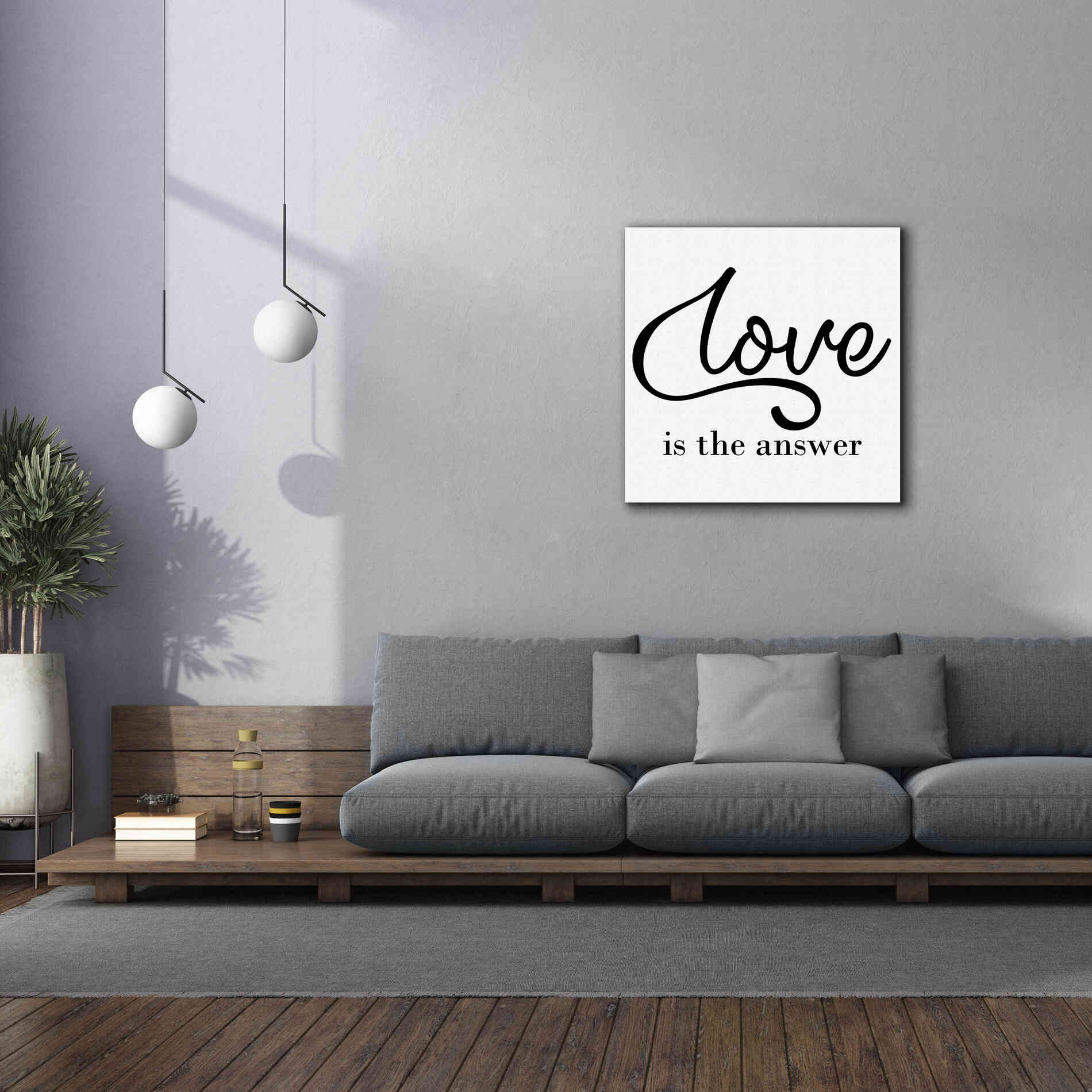 'Love Is The Answer' by Epic Portfolio, Giclee Canvas Wall Art,37x37