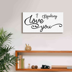 'I Freaking Love You' by Epic Portfolio, Giclee Canvas Wall Art,24x12
