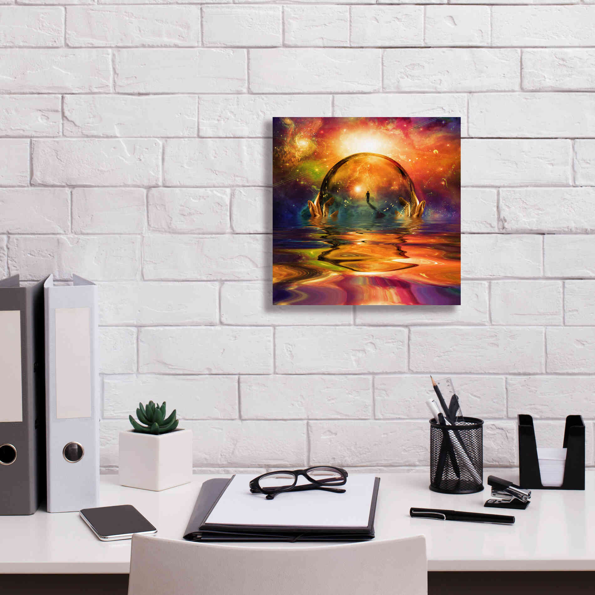 'Liquid Galaxy' by Epic Portfolio, Giclee Canvas Wall Art,12x12
