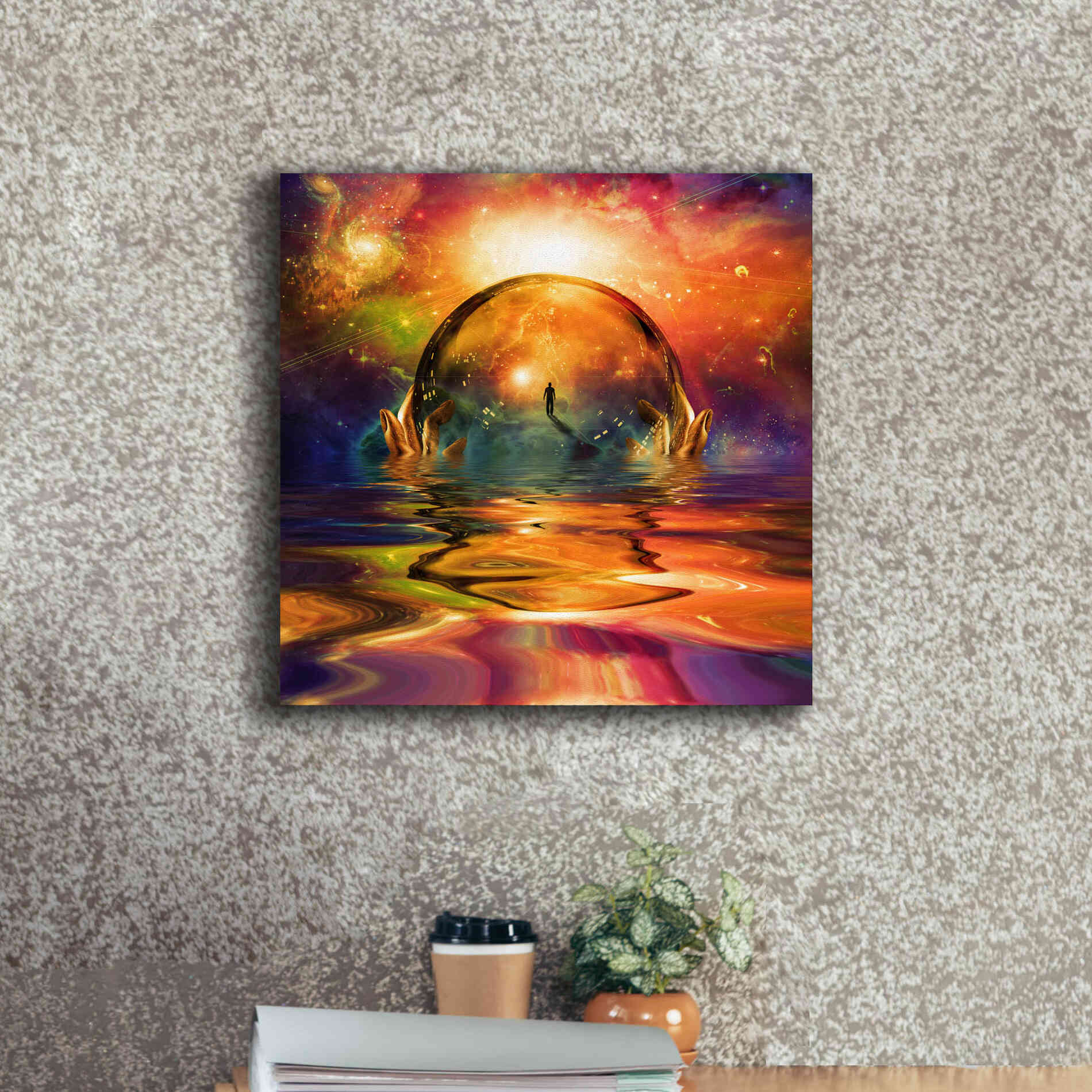 'Liquid Galaxy' by Epic Portfolio, Giclee Canvas Wall Art,18x18