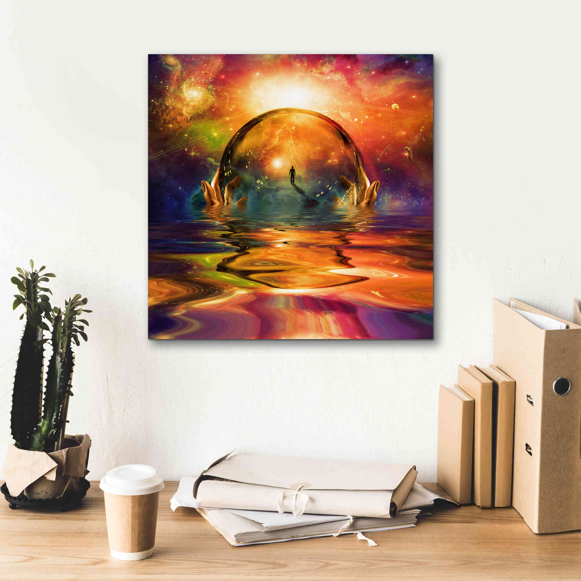 'Liquid Galaxy' by Epic Portfolio, Giclee Canvas Wall Art,18x18