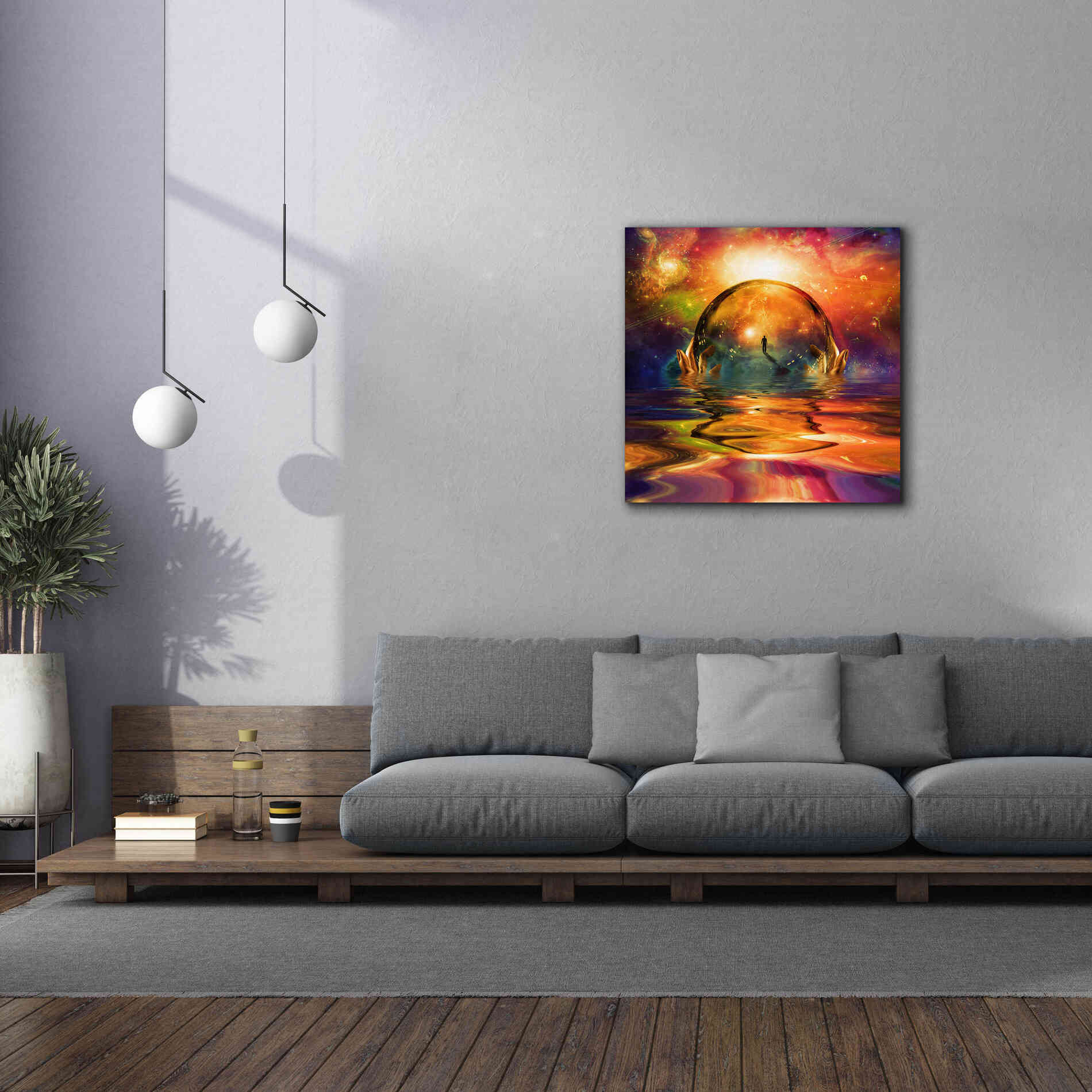 'Liquid Galaxy' by Epic Portfolio, Giclee Canvas Wall Art,37x37