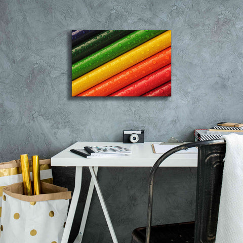 Image of 'Pencil Rainbow' by Epic Portfolio, Giclee Canvas Wall Art,18x12
