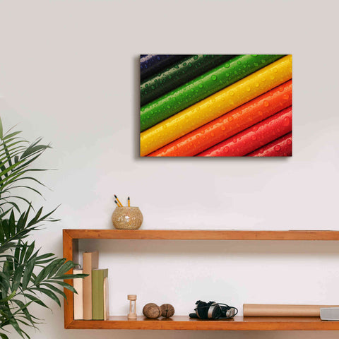 Image of 'Pencil Rainbow' by Epic Portfolio, Giclee Canvas Wall Art,18x12