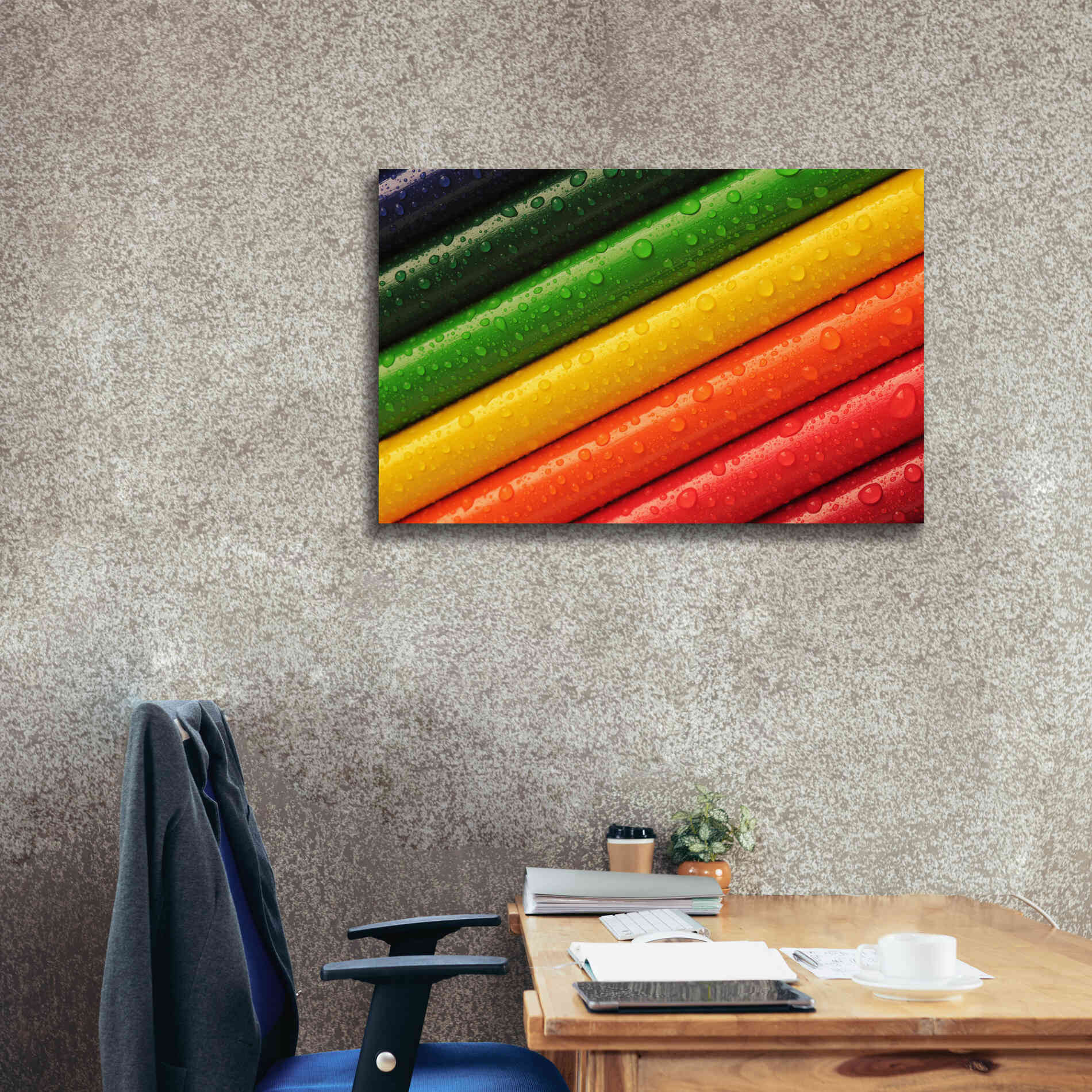 'Pencil Rainbow' by Epic Portfolio, Giclee Canvas Wall Art,40x26